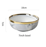 Luxury Blue & White Dinnerware Sets with Double-Sided Gilt Rims – Timeless Elegance