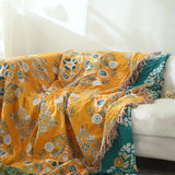 Bohemian Vintage Cotton Tassel Throw – Stylish & Cozy Accent for Couch or Bed
