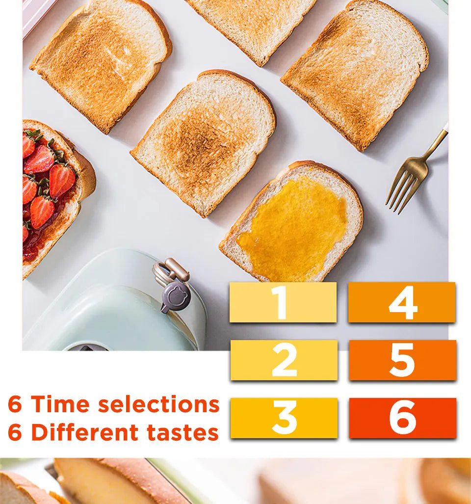 6-Level Toaster – Double-Sided Baking with Dust Cover, 220V WHIMSICAL HOME OF CREATIONS