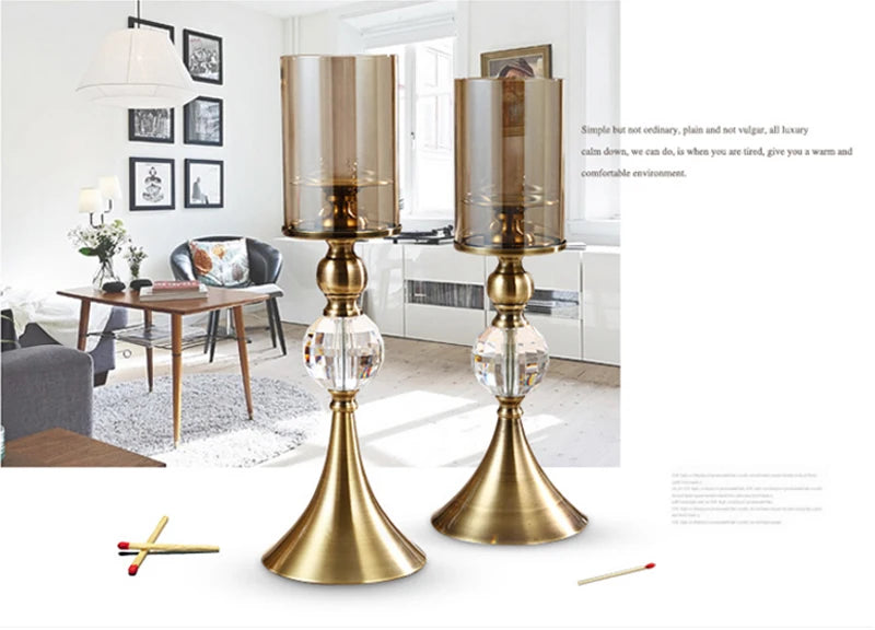 Luxury Tinted Glass Candle Holders – Elegant & Timeless Design