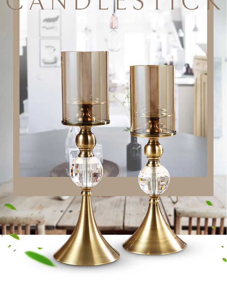 Luxury Tinted Glass Candle Holders – Elegant & Timeless Design