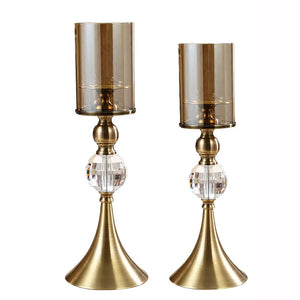 Luxury Tinted Glass Candle Holders – Elegant & Timeless Design