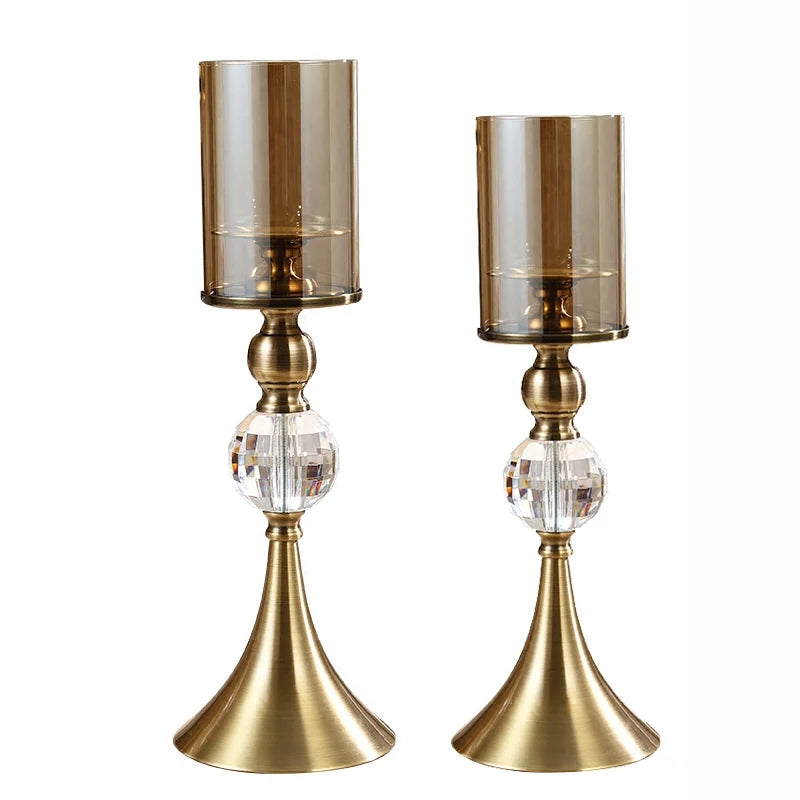 Luxury Tinted Glass Candle Holders – Elegant & Timeless Design