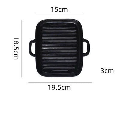 Nordic Rectangular Ceramic Baking Dish – Health-Conscious Elegance WHIMSICAL HOME OF CREATIONS