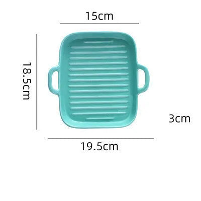 Nordic Rectangular Ceramic Baking Dish – Health-Conscious Elegance WHIMSICAL HOME OF CREATIONS