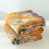 Bohemian Vintage Cotton Tassel Throw – Stylish & Cozy Accent for Couch or Bed