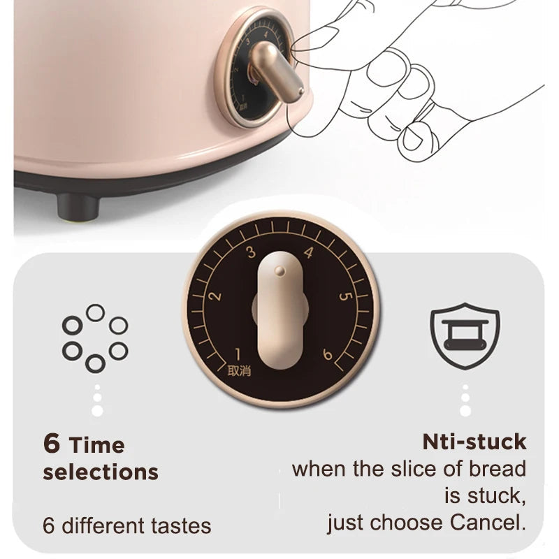 6-Level Toaster – Double-Sided Baking with Dust Cover, 220V WHIMSICAL HOME OF CREATIONS