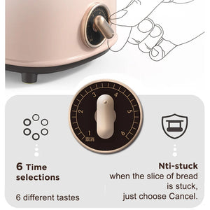 6-Level Toaster – Double-Sided Baking with Dust Cover, 220V