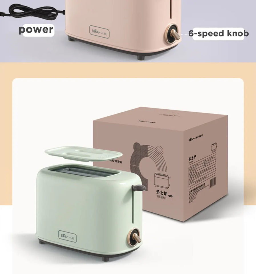 6-Level Toaster – Double-Sided Baking with Dust Cover, 220V
