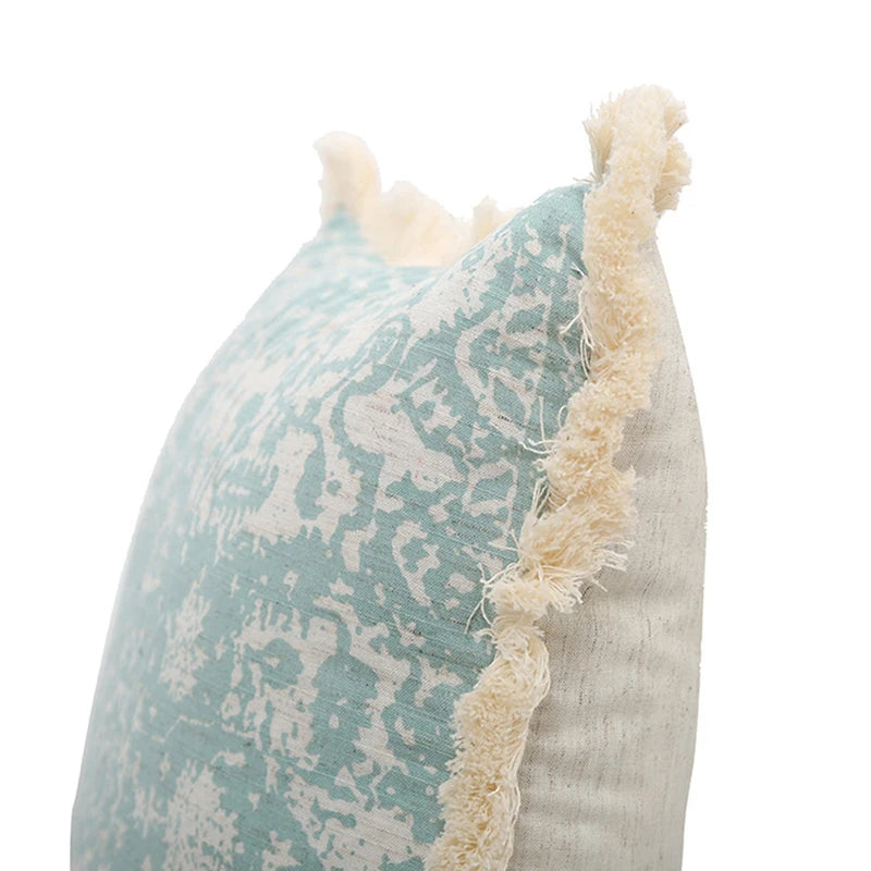 Vintage Cotton Linen Tassel Pillow Covers – Timeless Elegance with Farmhouse Charm