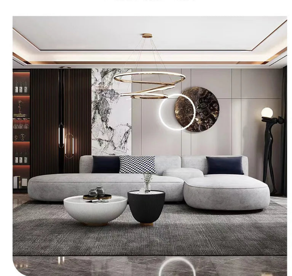 Modern Mid-Century Moroccan Marble-Top Coffee Table