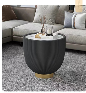 Modern Mid-Century Moroccan Marble-Top Coffee Table
