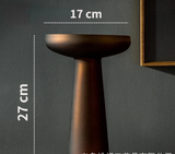 Luxury Frosted Glass Hydroponic Vase – Coffee & Frosted Elegance