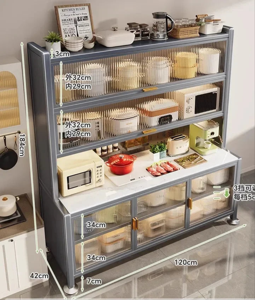 Luxury Rock Slab Kitchen Buffet & Sideboard Display