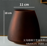 Luxury Frosted Glass Hydroponic Vase – Coffee & Frosted Elegance