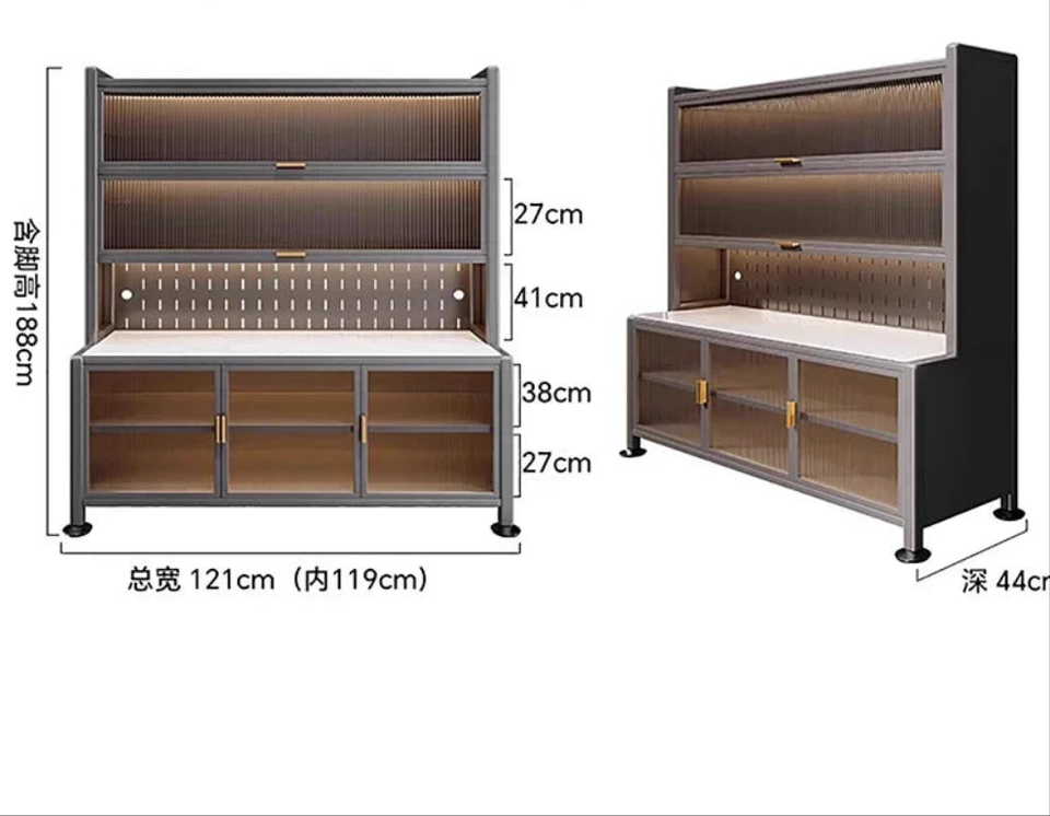 Luxury Rock Slab Kitchen Buffet & Sideboard Display