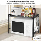 Kitchee Microwave Single Shelf - Expanding Storage Rack Kitchen Organiser Stand-1