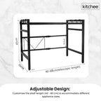 Kitchee Microwave Single Shelf - Expanding Storage Rack Kitchen Organiser Stand-2