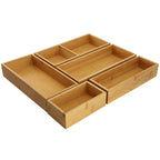 MegaChef 5 Piece Bamboo Storage and Organization Trays-0