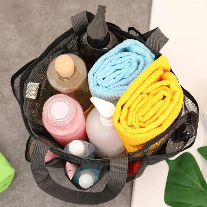 NNEOBA Portable Mesh Shower Caddy with 8 Pockets-4