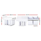 Dual Compartment 30L Pull-Out Kitchen Bin – Concealed Sliding Waste & Recycling System