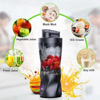 Portable Electric Blender 700ML – 360W Rechargeable Smoothie & Juice Maker (USB, Waterproof, Travel-Friendly)