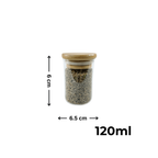Round Glass Spice Jars with Bamboo Lid – 3 Sizes-4