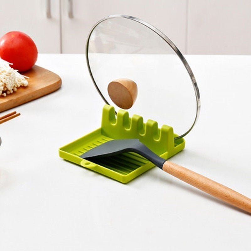 A Fresh Twist on Everyday Cooking – Spoon & Lid Holder with Non-Slip Pad