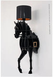 Luxury Horse Statue Wall-Mounted Display Shelf