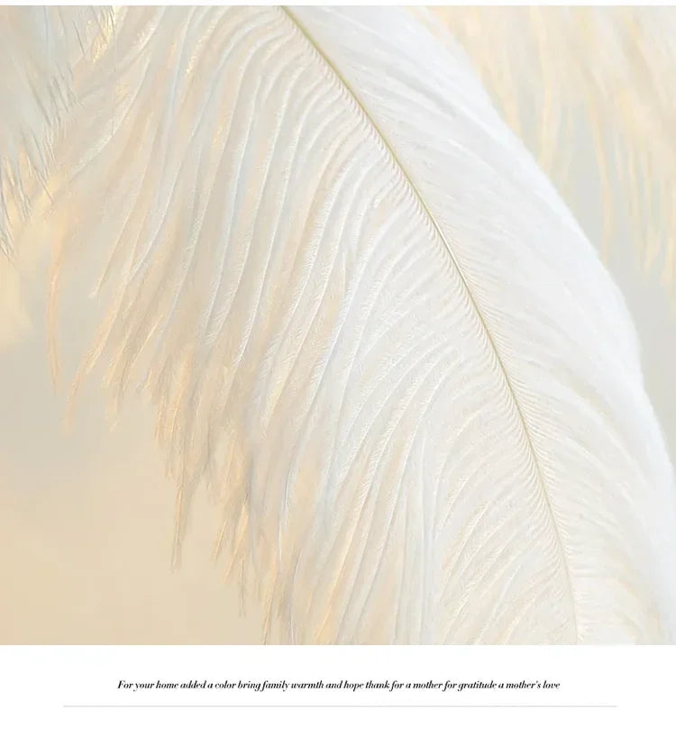 Modern Luxury Ostrich Feather Floor Lamp – Elegant Statement Piece