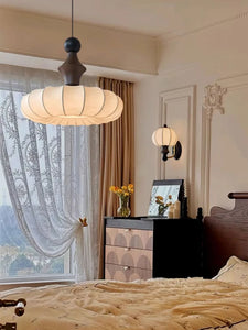 Retro Vintage Wooden Pendant Light with LED Bulbs