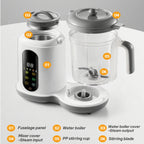 Multi-Functional Baby Food Maker – Steamer, Puree Blender & Milk Warmer with Temperature Display WHIMSICAL HOME OF CREATIONS