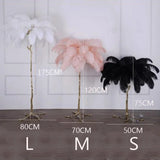 Modern Luxury Ostrich Feather Floor Lamp – Elegant Statement Piece