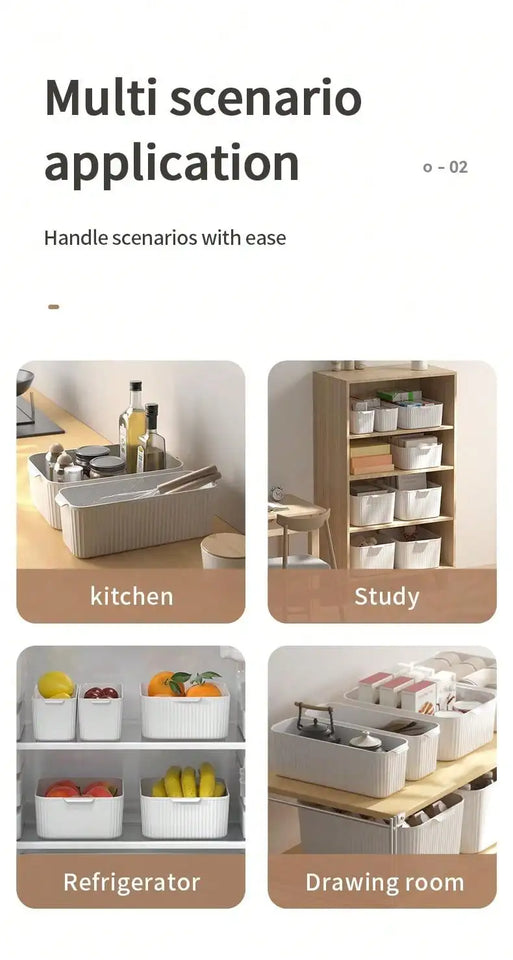 Multifunctional Food-Grade Storage Baskets – Smart, Stackable & Fridge-Safe