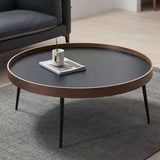 Wooden Modern Round Luxury Center Table Furniture with Mini End Table