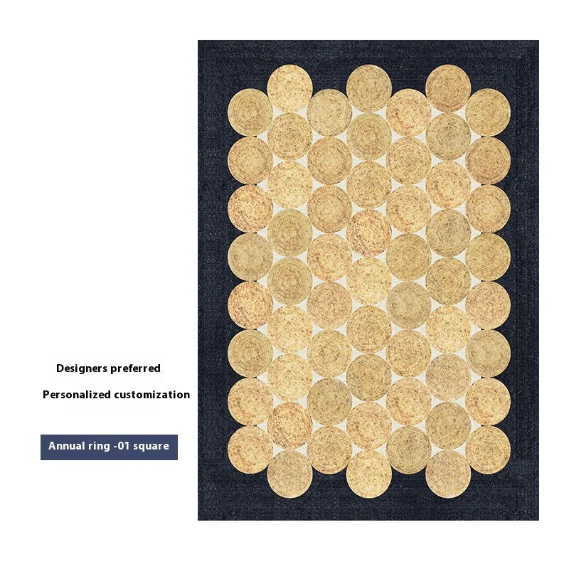 Vibrant Forest Green & Sand Dune Luxe Rug – Faux Cashmere, Soft Plush, Non-Slip & Machine Washable WHIMSICAL HOME OF CREATIONS