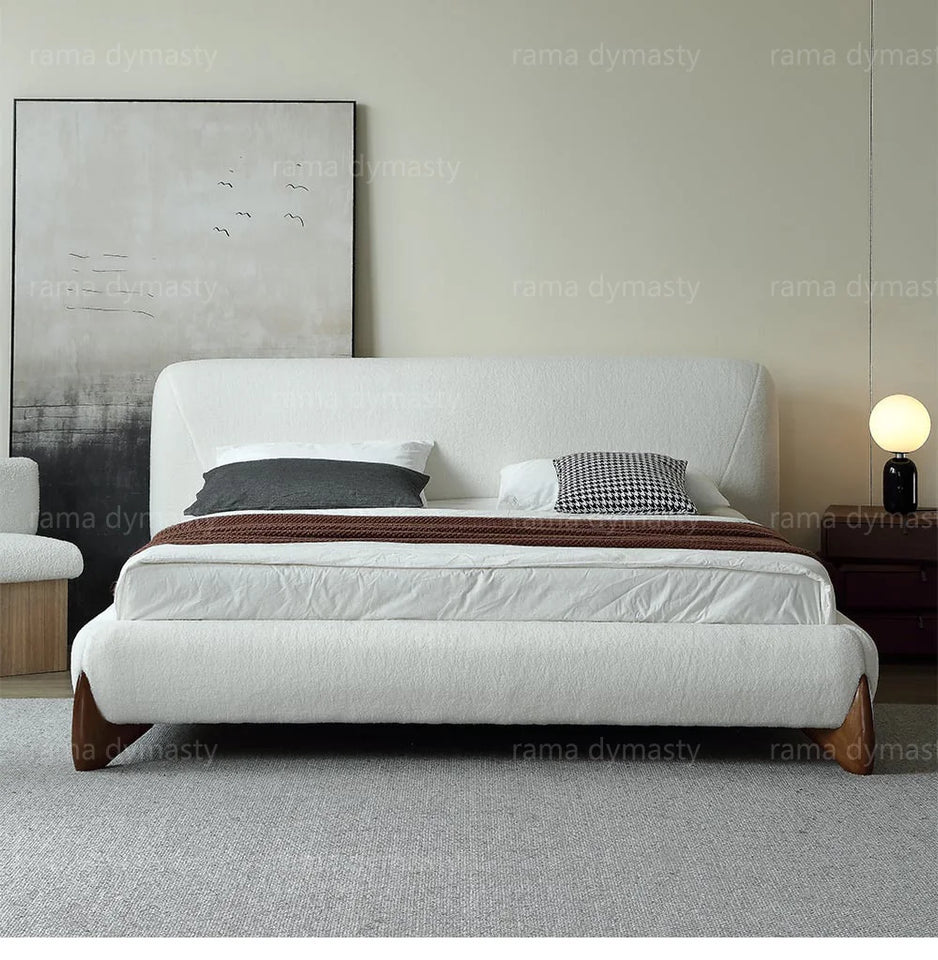 Luxurious Upholstered Bed with Retro Moroccan Charm king and Queen size
