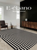 French Retro Art Deco Minimalist Plush Area Rug