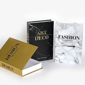 Fashion Fake Books Decoration & Storage Box – Glamour & Sophistication in 3 Variations