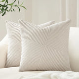 Luxurious Velvet Corduroy Patchwork Pillow Covers – 45x45cm