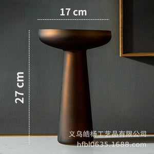 Luxury Frosted Glass Hydroponic Vase – Coffee & Frosted Elegance