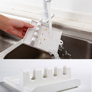 A Fresh Twist on Everyday Cooking – Spoon & Lid Holder with Non-Slip Pad