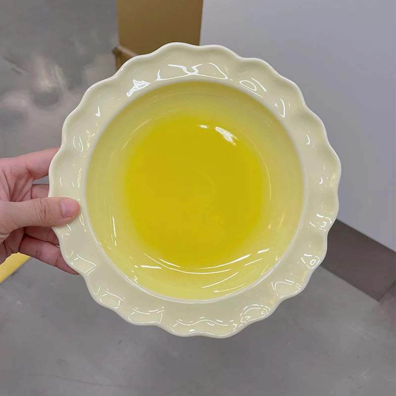 French Retro Glossy Enamel Floral Dinnerware – Timeless Summer Elegance