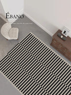 French Retro Art Deco Minimalist Plush Area Rug – Soft, Timeless & Machine-Washable WHIMSICAL HOME OF CREATIONS