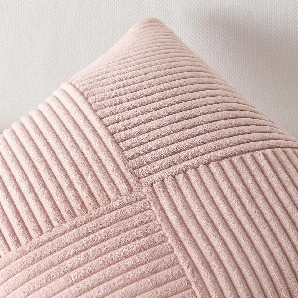 Luxurious Velvet Corduroy Patchwork Pillow Covers – 45x45cm