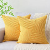 Luxurious Velvet Corduroy Patchwork Pillow Covers – 45x45cm