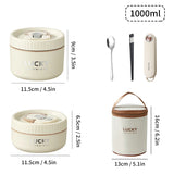 Portable Thermal 304 Stainless Steel Food Containers – Stackable & long term Insulated Microwave Safe