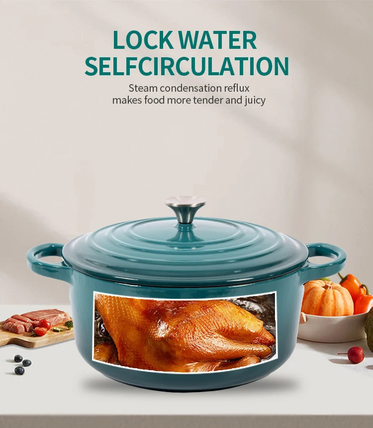 7-Piece High-Grade Cast Iron Non-Stick Cookware Set – French Retro Elegance WHIMSICAL HOME OF CREATIONS