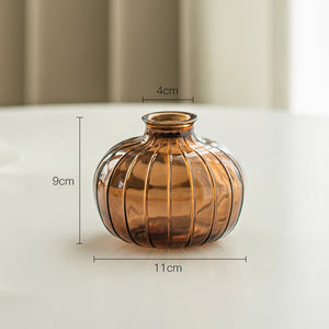 Modern Retro/ Vintage Mini Vases – Transparent & Colourful