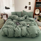 Luxury 100% Pure Linen-Cotton Twill Bed Sheet Set with Duvet Cover & Pillowcases – Soft, Durable, Breathable WHIMSICAL HOME OF CREATIONS